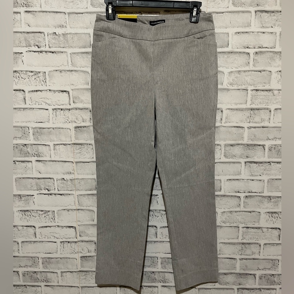 NWT! Women’s Hilary Radley gray mid rise tummy control pull on pants Small